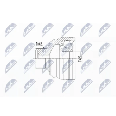 Image de NTY NPZ AU 056 Joint, arbre de commande Essieu Avant AUDI: A5 B8 Sportback, A4 Avant, A6 C7