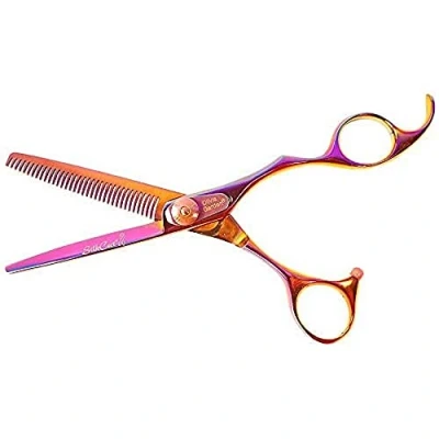 Image de Olivia Garden SilkCut Effileur, Européen, Taille 6&quot;, 35 Dents, Edition Rainbow Fait Main avec de l&#039;Acier Japonais, Dans une Pochette