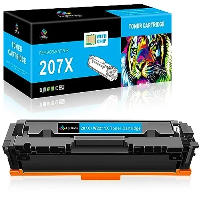 Image de LeciRoba 207X für HP W2210X W2211X W2212X W2213X W2210A W2211A W2212A W2213A 207A Toner Color Laserjet Pro MFP M283fdw M283fdn M282nw M255dw M255nw Drucker (Mit Chip,1 Cyan)