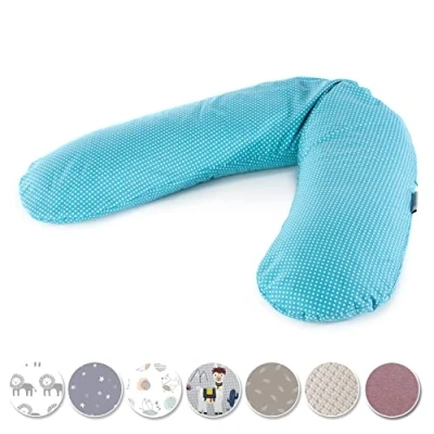 Image de Theraline 51011702 le coussin original avec housse, 190 cm, points turquoise