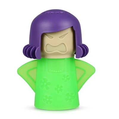 Image de Angry Mama Nettoyeur à micro ondes action rapide pour four vapeur Outil de cuisine Nettoie facilement le cru en quelques minutes (violet vert)