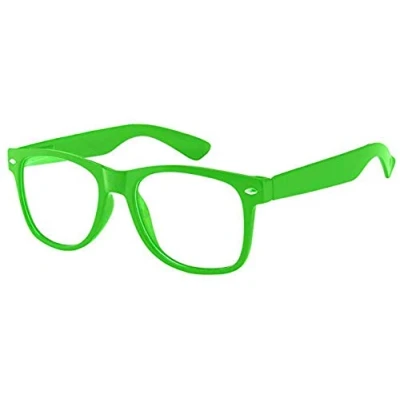 Image de Boolavard Enfants Nerd Lunettes lentille Claire Geek Fausses pour Filles garçons âge 4 12 (Vert)