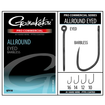 Image de Gamakatsu Coarse Pro C Allround A1 PTFE Oeillet Sans Ardillon (10 pcs) Maat : 12