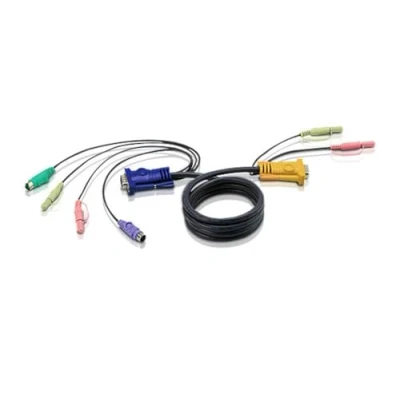 Image de Aten 2L 5302P cordon kvm VGA/PS2+AUDIO, 1,80 m