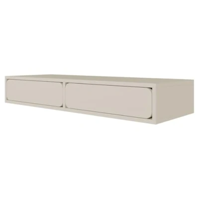 Image de Coiffeuse WUWU 110 cm suspendu avec 2 tiroirs grège