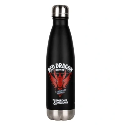Image de Konix Dungeons &amp; Dragons Bouteille isotherme Acier inoxydable 500 ml Motif dragon rouge Noir