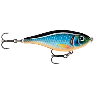 Image de Rapala Leurre de Pêche X Rap Twitchin’ Shad Matériel avec Corps Transparent en Mer Profondeur Nage 0.3 0.6m Taille 8cm / 13g Fabriqué Estonie Live Roach