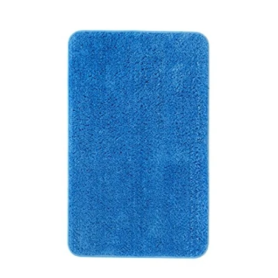 Image de andiamo Tapis de Bain rectangulaire en Microfibre certifié Öko Tex 100, Polyester, Bleu, 50 x 80 cm