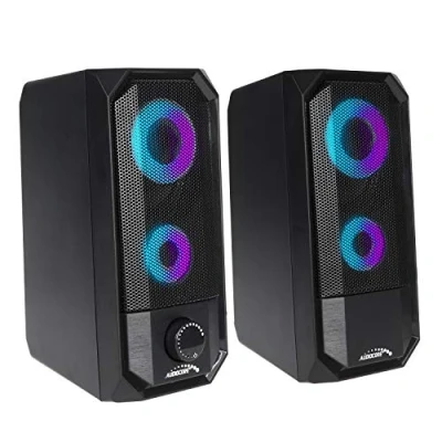 Image de Audiocore AC845 Haut Parleur Bluetooth avec rétro éclairage LED pour PC 10W RMS USB Compact stéréo (AC845)