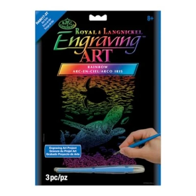 Image de Royal &amp; Langnickel RAIN17 Gravure d&#039;art arc en ciel Taille A4 Tortue de mer
