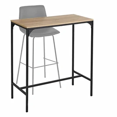 Image de JUANIO Table de Console Meuble d&#039;entrée Coloris natuel/Noir Longueur 95 x Profondeur 45 Hauteur 100 cm