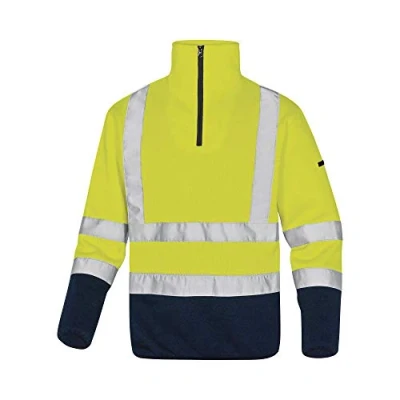 Image de Delta Plus MARHVJMGT Pull Polaire Haute Visibilité Aspect Polyester Jaune Fluo/Marine Large