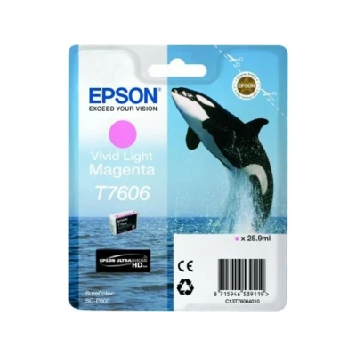 Image de Epson T7606 (C13T76064010) Cartouche d&#039;encre magenta clair vif