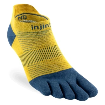 Image de Chaussettes Injinji Run Light Weight No show T. 44½ 47 Jaune/Bleu pour la course à pied