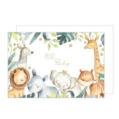 Image de Edition Seidel Premium Carte de vœux naissance qualité supérieure XXL avec enveloppe format A4 félicitations Hello Baby pour la fille garçon bébé les parents (A4 E275)