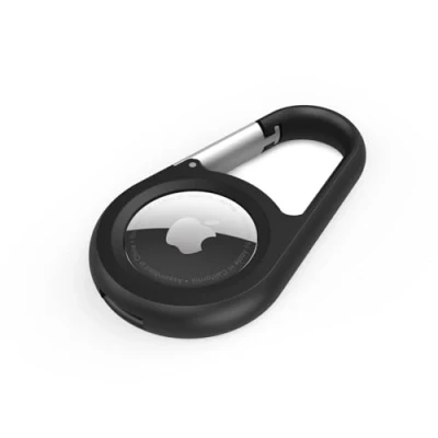 Image de Belkin Anneau de protection avec mousqueton (protection pour AirTag, accessoire résistant aux rayures, noir) Téléphone cellulaire, Cas