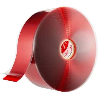 Image de POPPSTAR 1x 11m ruban en silicone auto fusionant (auto amalgamant, vulcanisant), isolant et bande d&#039;étanchéité (eau, air), 38 mm de large, rouge