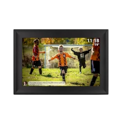 Image de Cadre Photo Numérique DENVER 10.1 Pouces Lumière LED Ambiante HD 16 Go de Stockage