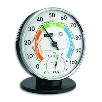 Image de TFA Dostmann Thermo hygromètre de précision,45.2033 , pour le contrôle du climat intérieur, analogique, avec zones confort, la température et l&#039;humidité l&#039;air