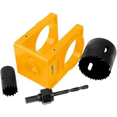 Image de Tolsen Kit d&#039;installation de serrure porte Ensemble d&#039;outils fixation en bois réglable pour l&#039;installation pênes dormants et serrures