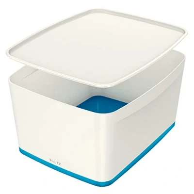 Image de Leitz MyBox 52161036 Boîte Format Large avec Couvercle Bleu Métallisé