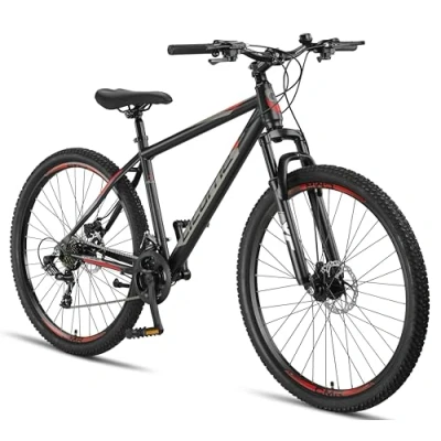 Image de un VTT pour tous ceux qui recherchent compagnon le quotidien et tout terrain. [Noir/Rouge, 29.00]