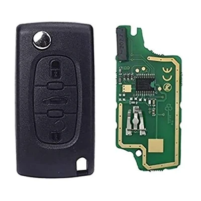 Image de Clé complète avec électronique à Programmer Citroen C1 C2 C3 C4 C5 C6 C8 Xsara Picasso Peugeot 207 208 307 308 407 807 3008 5008 3 Boutons Coffre