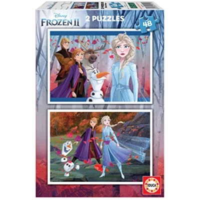 Image de Educa 2 Puzzles de 48 pièces pour Enfants La Reine des Neiges II. Recommandé à partir 4 Ans (18110)