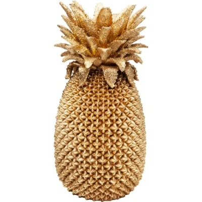 Image de Vase Ananas Doré 50cm KARE Jaune Métal