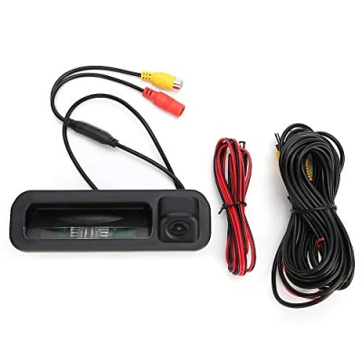 Image de caméra de recul vue arrière voiture avec vision nocturne grand angle CCD étanche HD poignée coffre adaptée pour Remplacement Focus MK3 2011 2014