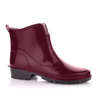 Image de Lemigo Bottes en Caoutchouc Cheville Pour Femmes de Pluie Courtes Elke (Bordeaux, Système Taille Chaussures EU, Adulte, Numérique, Moyen, 38)