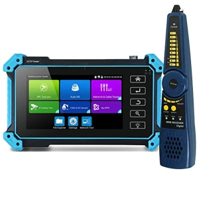 Image de Testeur de caméra vidéosurveillance Écran tactile 5&quot; IP AHD TVI CVI analogique Prise en charge PoE WiFi PTZ 1080p H.265 /test d&#039;appareil photo Sortie 12 V CC