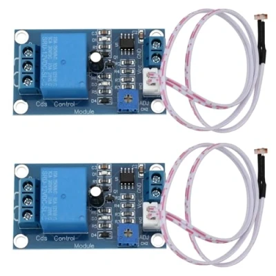 Image de YINETTECH 2 Modules de Lot Résistance Photosensible XH M131 Module Contrôle La Lumière 12 V Interrupteur Relais