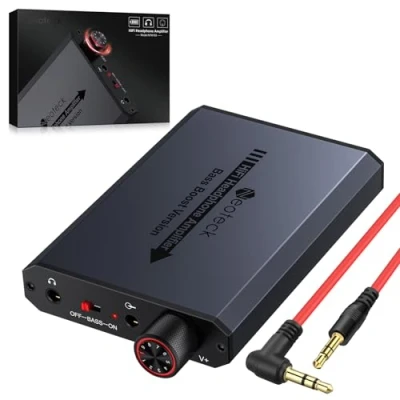 Image de Neoteck Amplificateur pour Casque Portable 3.5mm Audio Rechargeble HiFi Écouteur avec Batterie au Lithium et Surface Mate en Aluminium