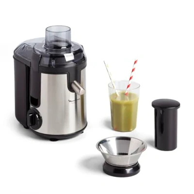 Image de Moulinex Frutelia + Extracteur de jus Moulinex, 400 W, 2 vitesses +‏ Pulse, Centrifugeuse compacte, Collecteur pulpe 950 ml, Système anti goutte, Compatible lave vaisselle JU420D10