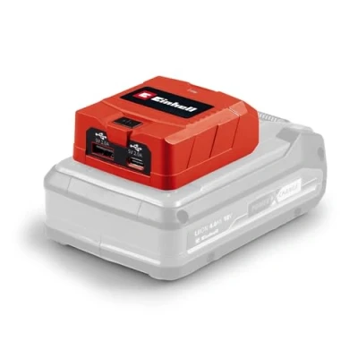 Image de Einhell Bloc d’alimentation USB TC CP 18 Li A/C Solo Power X Change (18 V, pour la charge mobile de smartphones/tablettes, 1 prise A, C, batterie non incluse)