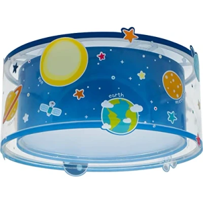Image de Dalber Plafonnier enfant Planets planètes système solaire Bleu, 41346, E27
