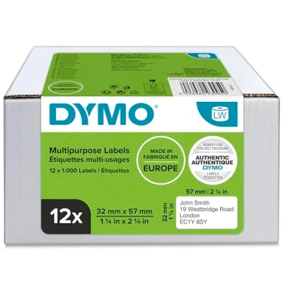 Image de Dymo 2093095 (12 stuks) Noir sur blanc Étiquette
