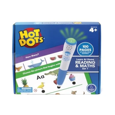 Image de Learning Resources Kit Hot Dots n1 d’apprentissage à domicile lecture et maths de Resources, Apprentissage interactif la des maternelle, 100 pages, partir 4 ans