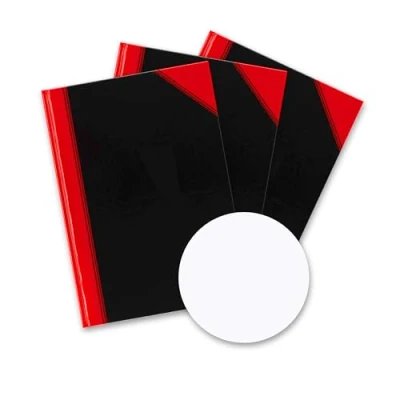 Image de Bantex Lot de 3 cahiers A4 vierges 96 feuilles 70 g/m² Couverture rigide Noir