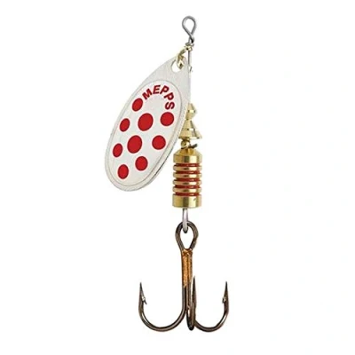 Image de cuiller mepps aglia argent points rouges nº3