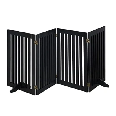 Image de Relaxdays Barrière de sécurité, Pliable, Non Fixe, Hauteur 92 cm, pour Enfants et Chiens, différents formats, Noire