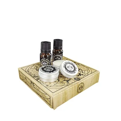 Image de Dear Barber Mini Collection de Toilettage comprend 1 x Huile à Barbe 10ml, Cire Moustache 15ml, Eau Toilette Avec Confiance Baume 15ml.