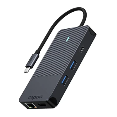 Image de Rapoo UCM 2005 carte et adaptateur d&#039;interfaces 3?5 mm, DisplayPort, HDMI, RJ 45, USB 3.2 Gen 1 (3.1 1), Type C Neuf