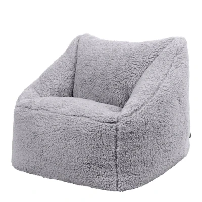 Image de Icon Pouf Fauteuil en Sherpa Teddy, pour Enfants, Ours Peluche, de Salon, Poire Chambre