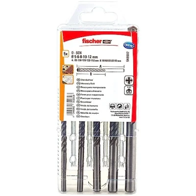 Image de fischer Set 5 forets 4 12mm 4T Multi Mat D SDX