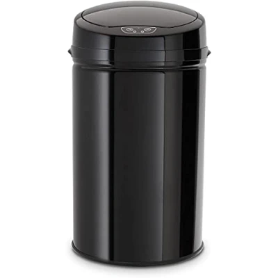 Image de ECHTWERK poubelle, poubelle avec capteur, Touchless électrique, capteur de mouvement infrarouge, corps en inox, capacité 30 litres, INOX Noir