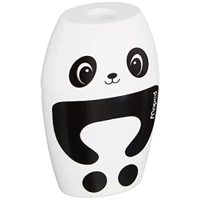 Image de Maped Taille Crayons Shakky Crayon 1 Trou avec Réservoir Pour Enfants Ergonomique et design Motif Panda Emballage recyclable
