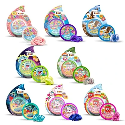 Image de MAGIC DOUGH Lot de 8 plasticines intelligentes en couleurs assorties, argile à modeler 35 g sans BPA et gluten Ensemble pâte Artisanat pour enfants