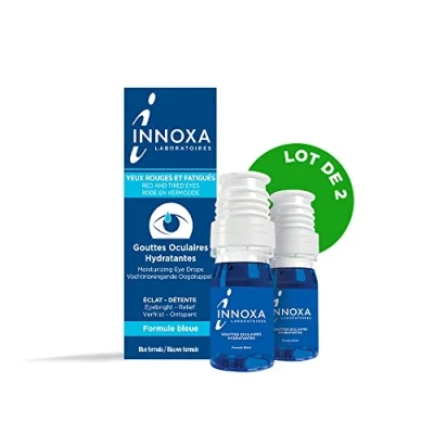 Image de INNOXA Gouttes Formule Bleue Collyre Yeux Blanchit les Rouges Hydrate secs et Fatigués Originale
